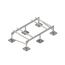 Опорная конструкция для установки оборудования TECHNORAPTOR STEELFOOT 2000х1200 КМ-профиль (KM-TR-STF-SSEI-2000-1200)