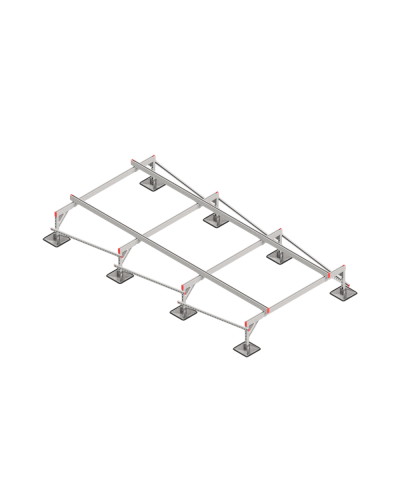 Опорная конструкция для установки оборудования TECHNORAPTOR STEELFOOT 2000х4000 КМ-профиль (KM-TR-STF-SSEI-2000-4000) в Сергиевом Посаде Системы видеонаблюдения Pintop.ru