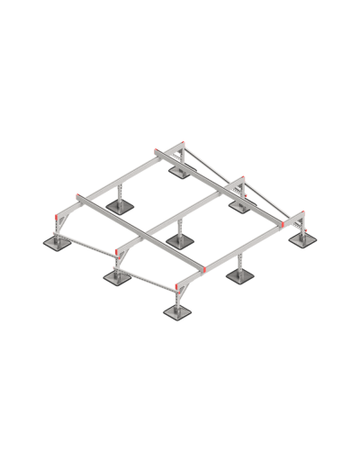 Опорная конструкция для установки оборудования TECHNORAPTOR STEELFOOT 2500х2500 КМ-профиль (KM-TR-STF-SSEI-2500-2500) в Сергиевом Посаде Системы видеонаблюдения Pintop.ru