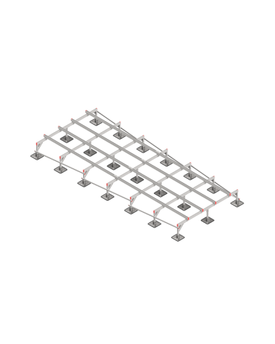 Опорная конструкция для установки оборудования TECHNORAPTOR STEELFOOT 2500х6000 КМ-профиль (KM-TR-STF-SSEI-2500-6000) в Сергиевом Посаде Системы видеонаблюдения Pintop.ru
