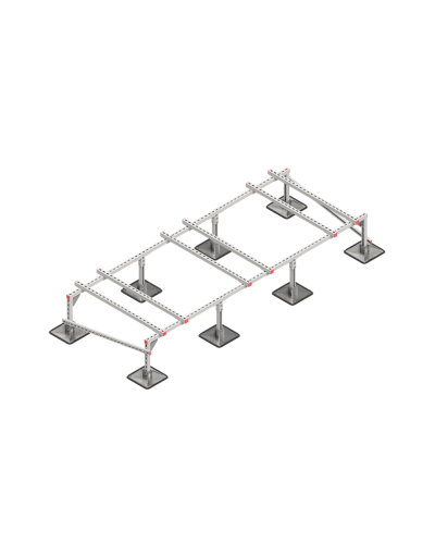 Опорная конструкция для установки оборудования TECHNORAPTOR STEELFOOT 3000х1200 тип 1 КМ-профиль (KM-TR-STF-SSEI-3000-1200-1) в Сергиевом Посаде Системы видеонаблюдения Pintop.ru