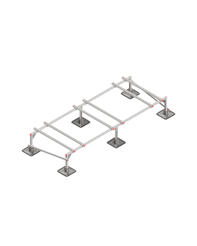 Опорная конструкция для установки оборудования TECHNORAPTOR STEELFOOT 3000х1200 тип 2 КМ-профиль (KM-TR-STF-SSEI-3000-1200-2) в Сергиевом Посаде Системы видеонаблюдения Pintop.ru