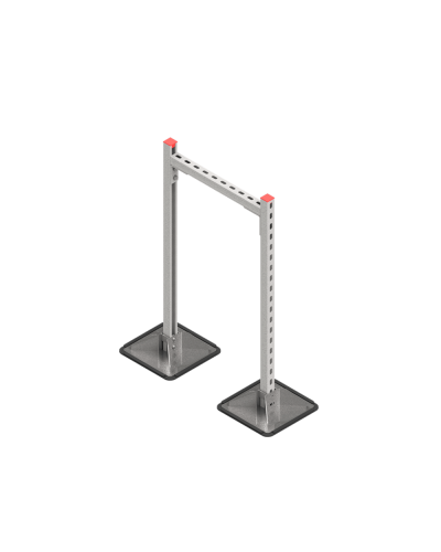 Опорная конструкция для горизонтальных прямоугольных воздуховодов и металлических лотков кабеленесущих систем TECHNORAPTOR STEELFOOT 500х1000 КМ-профиль (KM-TR-STF-SSHRAD-500-1000) в Сергиевом Посаде Системы видеонаблюдения Pintop.ru