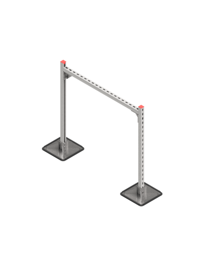 Опорная конструкция для горизонтальных прямоугольных воздуховодов и металлических лотков кабеленесущих систем TECHNORAPTOR STEELFOOT 1000х1000 HD КМ-профиль (KM-TR-STF-SSHRAD-1000-1000 HD) в Сергиевом Посаде Системы видеонаблюдения Pintop.ru