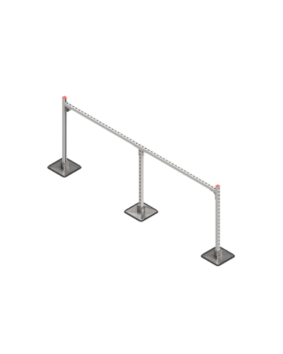 Опорная конструкция для горизонтальных прямоугольных воздуховодов и металлических лотков кабеленесущих систем TECHNORAPTOR STEELFOOT 2500х1000 HD КМ-профиль (KM-TR-STF-SSHRAD-2500-1000 HD) в Сергиевом Посаде Системы видеонаблюдения Pintop.ru