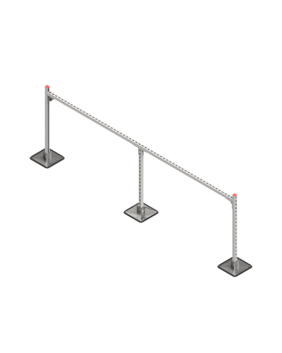 Опорная конструкция для горизонтальных прямоугольных воздуховодов и металлических лотков кабеленесущих систем TECHNORAPTOR STEELFOOT 3000х1000 КМ-профиль (KM-TR-STF-SSHRAD-3000-1000) в Сергиевом Посаде Системы видеонаблюдения Pintop.ru