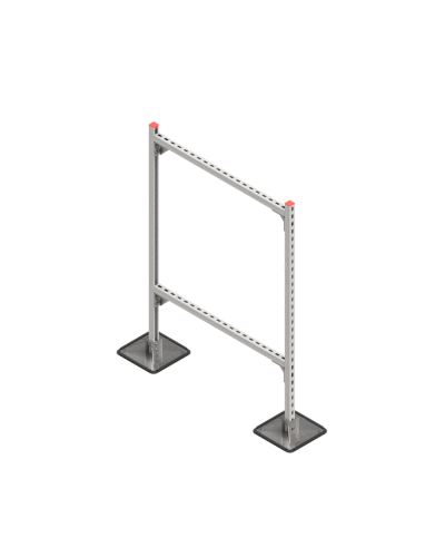 Опорная конструкция для горизонтальных прямоугольных воздуховодов и металлических лотков кабеленесущих систем TECHNORAPTOR STEELFOOT 1000х1500 КМ-профиль (KM-TR-STF-SSHRAD-1000-1500) в Сергиевом Посаде Системы видеонаблюдения Pintop.ru