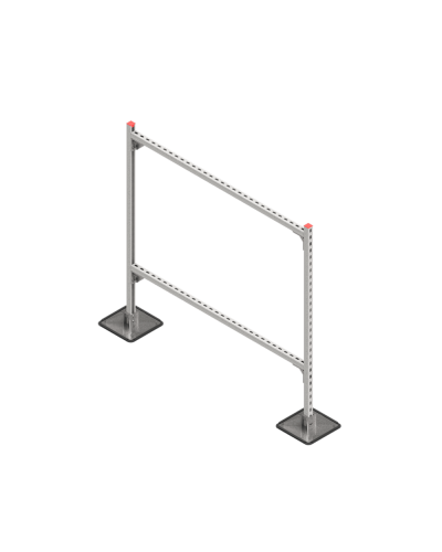 Опорная конструкция для горизонтальных прямоугольных воздуховодов и металлических лотков кабеленесущих систем TECHNORAPTOR STEELFOOT 1500х1500 КМ-профиль (KM-TR-STF-SSHRAD-1500-1500) в Сергиевом Посаде Системы видеонаблюдения Pintop.ru