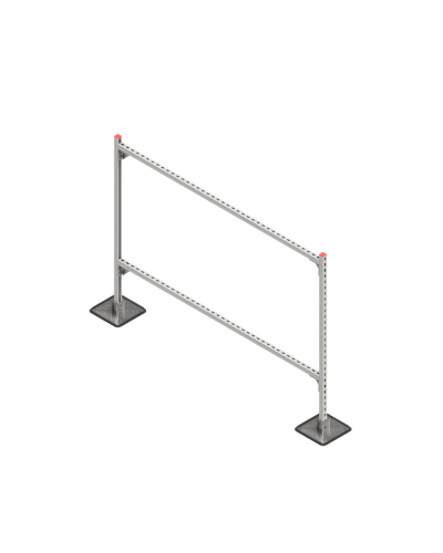 Опорная конструкция для горизонтальных прямоугольных воздуховодов и металлических лотков кабеленесущих систем TECHNORAPTOR STEELFOOT 2000х1500 КМ-профиль (KM-TR-STF-SSHRAD-2000-1500) в Сергиевом Посаде Системы видеонаблюдения Pintop.ru