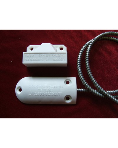 Датчик положения магнитогерконовый Магнито-Контакт ДПМ-3 исп. 07 (металлорукав из нержавеющей стали) в Сергиевом Посаде Извещатели охранные Pintop.ru