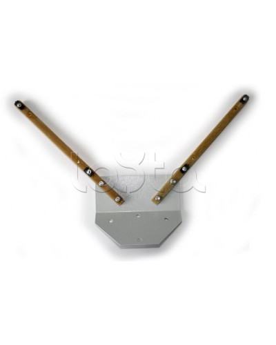 Узел с двумя стеклопластиковыми консолями для крепления двух блоковна плоскость заграждения, стены зданияили на другие электропроводные предметы Омега-микродизайн УКБ-22 в Сергиевом Посаде Кронштейны и планки для извещателей Pintop.ru