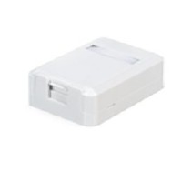 Корпус настенной розетки для установки 1-ой вставки типа Keystone Jack, белый