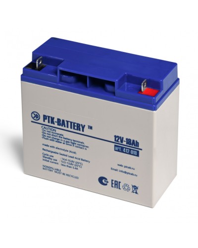 Аккумулятор свинцово-кислотный ПожТехКабель PTK-BATTERY АКБ 12V - 18Ah в Сергиевом Посаде Электротехническое оборудование Pintop.ru