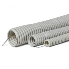 Труба гофр. тяжелая самозатух. ТГТ СЗПВХ 20 мм с зондом (100 м) ПожТехКабель