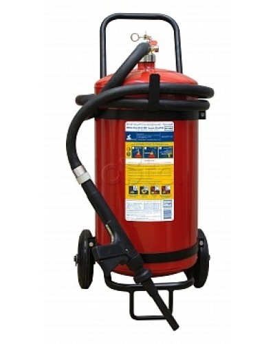 Огнетушитель ПОЖТЕХНИКА ОВП-40(з) МИГ летний (ФторПАВ) на съемн.тележке с перекр. стволом (баллон 50 л, ОТВ 40 л) в Сергиевом Посаде Огнетушители Pintop.ru