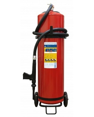 Огнетушитель ПОЖТЕХНИКА ОВП-80(з) МИГ летний (ФторПАВ) на съемн.тележке с перекр. стволом (баллон 100 л, ОТВ 80 л) в Сергиевом Посаде Огнетушители Pintop.ru