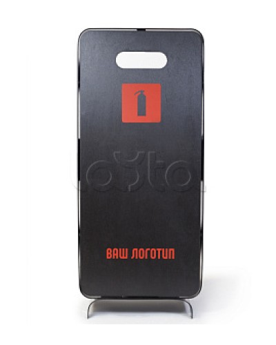 Подставка интерьерная ПРЕСТИЖ черная для огнетушителей высотой до 600 мм с логотипом заказчика ПОЖТЕХНИКА в Сергиевом Посаде Аксессуары для огнетушителей Pintop.ru