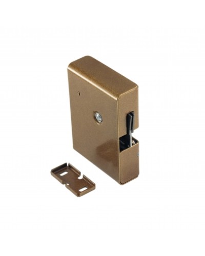 Замок электромеханический с толкателем и датчиком положения двери Promix-SM308.10.1 (коричневый) в Сергиевом Посаде Электромагнитные замки Pintop.ru