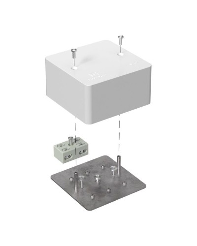 Коробка огн. разв. для каб-канала Е15-Е60 RAL9003 85х85х45 (44 шт/кор) Промрукав (40-0460-FR6.0-4-2-Р) в Сергиевом Посаде Распределительные коробки Pintop.ru