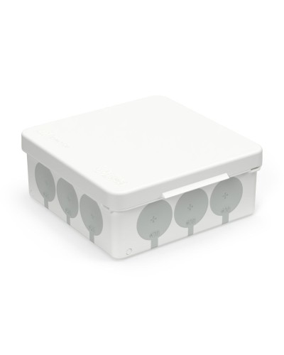 Коробка распред. 60-0303-9003с двухкомп. (HF) белая с серым 100х100х40 (90шт/кор) Промрукав (60-0303-9003с) в Сергиевом Посаде Распределительные коробки Pintop.ru