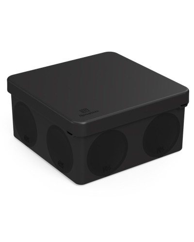 Коробка распред. 60-0300-9005м двухкомп. (HF) черная 100х100х50 (8шт/уп) Промрукав (60-0300-9005м) в Сергиевом Посаде Распределительные коробки Pintop.ru