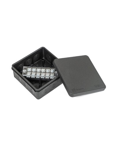 Коробка распред. двухкомп. (HF) 100х100х40 черная Промрукав (PR80.0171) в Сергиевом Посаде Распределительные коробки Pintop.ru