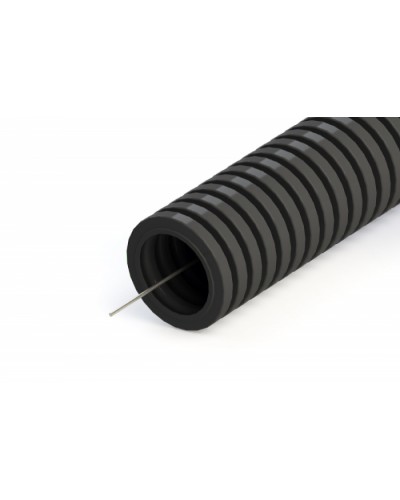 Труба гофрированная ПНД лёгкая 350 Н безгалогенная (HF) стойкая к ультрафиолету черная с/з д32 (25м/1375м уп/пал) Промрукав 161559 в Сергиевом Посаде Труба гофрированная Pintop.ru