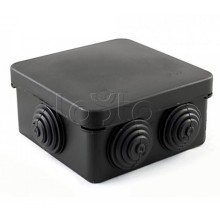 Коробка распределительная для о/п безгалогенная (HF) черная 80х80х40 (105шт/кор) Промрукав (40-0210-9005)