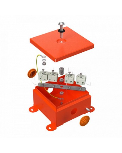 Коробка металлическая огнестойкая 70-0360-FR10.0-4 Е15-Е120 110х110х65 Промрукав (70-0360-FR10.0-4) в Сергиевом Посаде Огнестойкие кабельные линии Pintop.ru