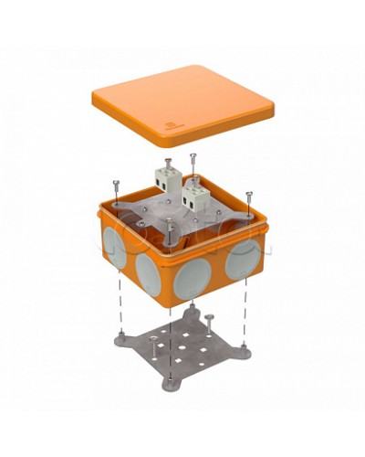 Коробка огнестойкая для о/п двухкомпонентная 60-0300-FR2.5-4 Е15-Е120 100х100х50 Промрукав (60-0300-FR2.5-4) в Сергиевом Посаде Огнестойкие кабельные линии Pintop.ru