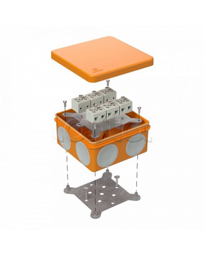 Коробка огнестойкая для о/п двухкомпонентная 60-0300-FR6.0-12 Е15-Е120 100х100х50 Промрукав (60-0300-FR6.0-12) в Сергиевом Посаде Огнестойкие кабельные линии Pintop.ru