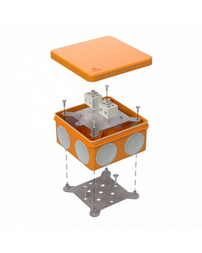 Коробка огнестойкая для о/п двухкомпонентная 60-0300-FR6.0-4 Е15-Е120 100х100х50 Промрукав (60-0300-FR6.0-4) в Сергиевом Посаде Огнестойкие кабельные линии Pintop.ru