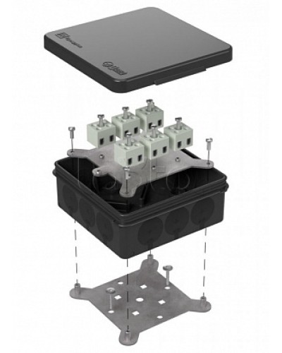 Коробка огнестойкая для о/п двухкомпонентная 60-0303-9005-FR2.5-12 Е15-Е120 100х100х40 Промрукав (60-0303-9005-FR2.5-12) в Сергиевом Посаде Огнестойкие кабельные линии Pintop.ru