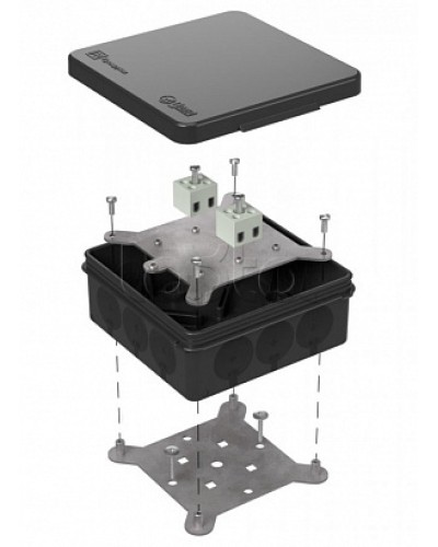 Коробка огнестойкая для о/п двухкомпонентная 60-0303-9005-FR2.5-4 Е15-Е120 100х100х40 Промрукав (60-0303-9005-FR2.5-4) в Сергиевом Посаде Огнестойкие кабельные линии Pintop.ru