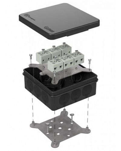 Коробка огнестойкая для о/п двухкомпонентная 60-0303-9005-FR6.0-12 Е15-Е120 100х100х40 Промрукав (60-0303-9005-FR6.0-12) в Сергиевом Посаде Огнестойкие кабельные линии Pintop.ru