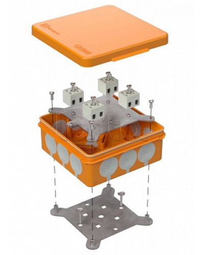 Коробка огнестойкая для о/п двухкомпонентная 60-0303-FR2.5-8 Е15-Е120 100х100х40 Промрукав (60-0303-FR2.5-8) в Сергиевом Посаде Огнестойкие кабельные линии Pintop.ru
