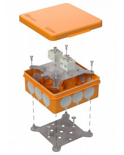 Коробка огнестойкая для о/п двухкомпонентная 60-0303-FR6.0-4 Е15-Е120 100х100х40 Промрукав (60-0303-FR6.0-4) в Сергиевом Посаде Огнестойкие кабельные линии Pintop.ru