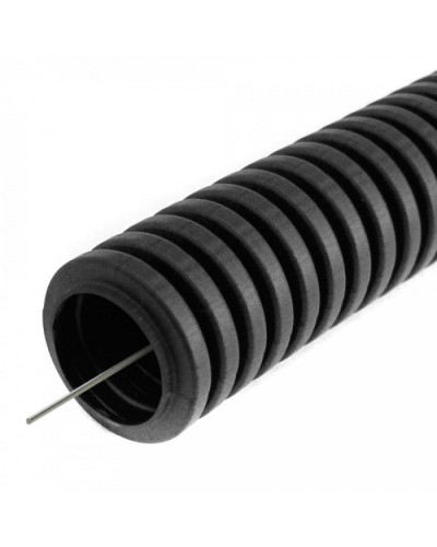 Труба гофрированная ПВХ легкая 350 Н черная с/з d16 мм (10 м/2400м уп/пал) Промрукав (PR01.0143) в Сергиевом Посаде Труба гофрированная Pintop.ru