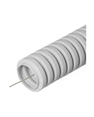 Труба гофрированная ПВХ тяжелая 750 Н серая с/з д20 (100м/4800м уп/пал) Промрукав PR.0120410 в Сергиевом Посаде Труба гофрированная Pintop.ru