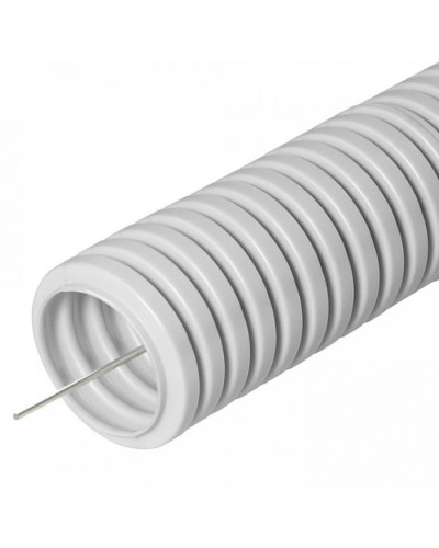 Труба гофрированная ПВХ легкая 350 Н серая с/з д25 (25м/уп) Промрукав (PR.012531М25) в Сергиевом Посаде Труба гофрированная Pintop.ru