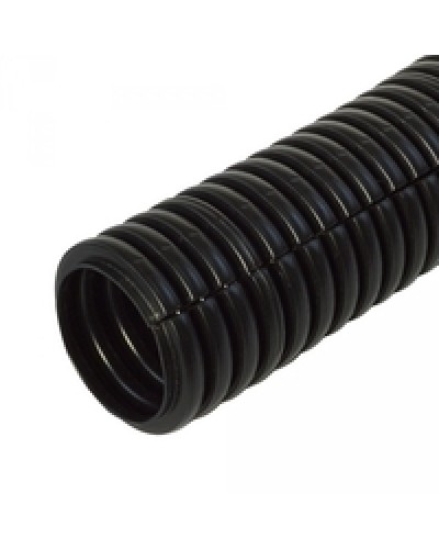 Труба гофрированная ПП лёгкая 350 Н безгалогенная (HF) разрезная черная д32 (25м/1375м уп/пал) Промрукав PR02.0066 в Сергиевом Посаде Труба гофрированная Pintop.ru