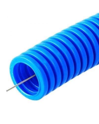 Труба гофрированная ПП тяжёлая 750 Н не распространяющая горение с/з синяя д16 (100м/5500м/ уп/пал) Промрукав PR02.0079 в Сергиевом Посаде Труба гофрированная Pintop.ru