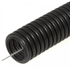 Труба гофрированная ПНД легкая 350 Н безгалогенная (HF) стойкая к ультрафиолету черная с/з д16 (10м/уп) Промрукав (PR02.0120)