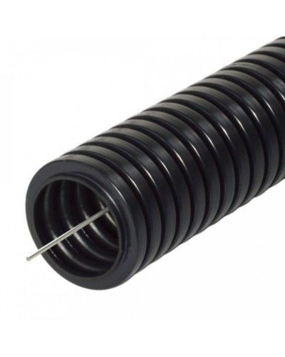 Труба гофрированная ПА стойкая к ультрафиолету (УФ) черная с/з д63 (15м/уп) Промрукав (PR02.0210) в Сергиевом Посаде Труба гофрированная Pintop.ru