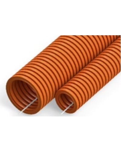Труба гофрированная ПНД тяжёлая 750 Н безгалогенная (HF) оранжевая с/з д40 (15 м/960 м уп/пал) Промрукав (PR02.0211) в Сергиевом Посаде Труба гофрированная Pintop.ru