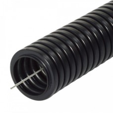 Труба гофрированная ПА безгалогенная (HF) стойкая к ультрафиолету черная с/з д16 (10м/уп) Промрукав (PR02.0257)
