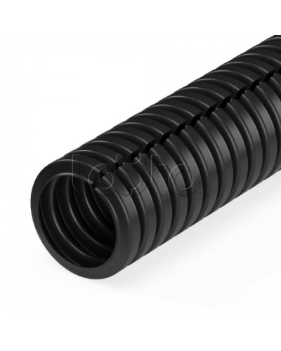 Труба гофр ПА негорючая (НГ) ст к ультраф разрезная черная dвн 7 мм, dнар 10 мм (10м/уп) Промрукав (PR02.0324) в Сергиевом Посаде Труба гофрированная Pintop.ru