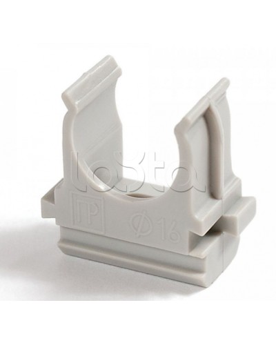 Крепеж-клипса для труб АБС-пластик в п/э д16 (100шт/2000шт уп/кор) Промрукав (PR.02616) в Сергиевом Посаде Держатели, клипсы, скобы Pintop.ru