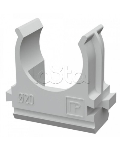 Крепеж-клипса для труб АБС-пластик в п/э д20 (100шт/1500шт уп/кор) Промрукав (PR.02620) в Сергиевом Посаде Держатели, клипсы, скобы Pintop.ru