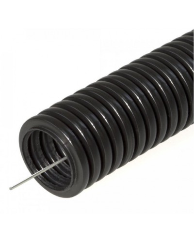Труба гофрированная ПНД тяжёлая 750 Н безгалогенная (HF) стойкая к ультрафиолету черная с/з д63 (15м/360м уп/пал) Промрукав (PR.026341) в Сергиевом Посаде Труба гофрированная Pintop.ru